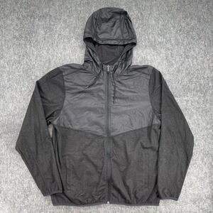 Rhone Jacket Mens Large Tech Terry Tec 182 Full Zip Hoodie Windbreaker Black